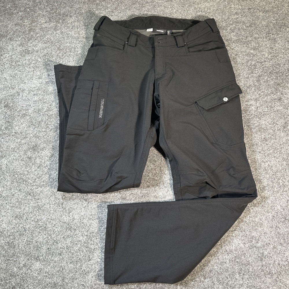 Truewerk Werkpants Pants Womens 12W 32L Regular Black Cargo Pockets Workwear